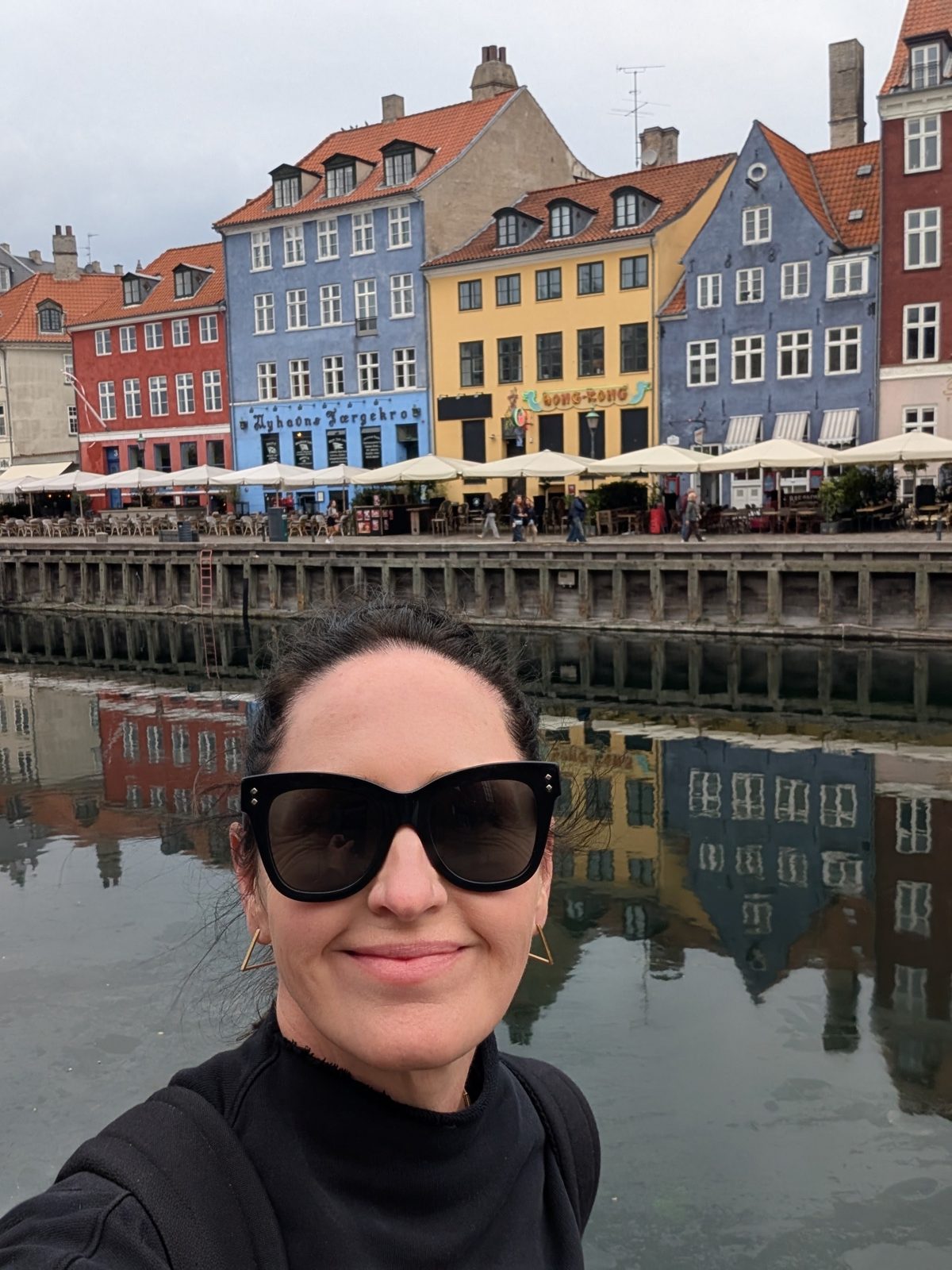 Leah on the harbor in Nyhavn, Copenhagen